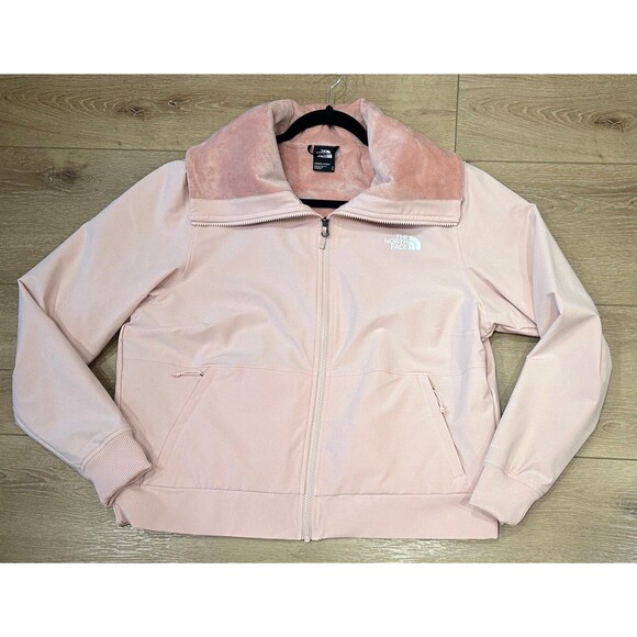 Women’s The North Face Shelbe Rachel Bomber Jacket Sand Pink 1X NWOT - Picture 2 of 9